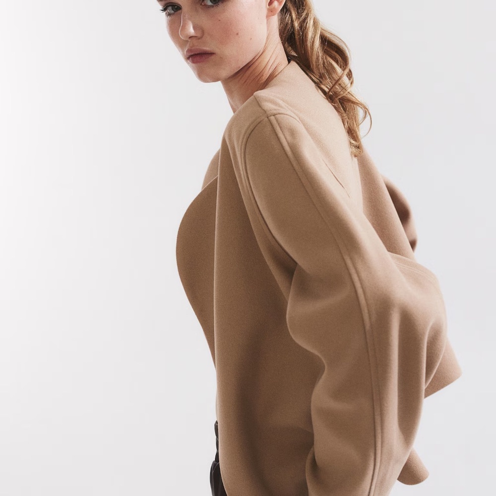 FELTED JACKET WITH SHAWL COLLAR - Picture 4 of 7